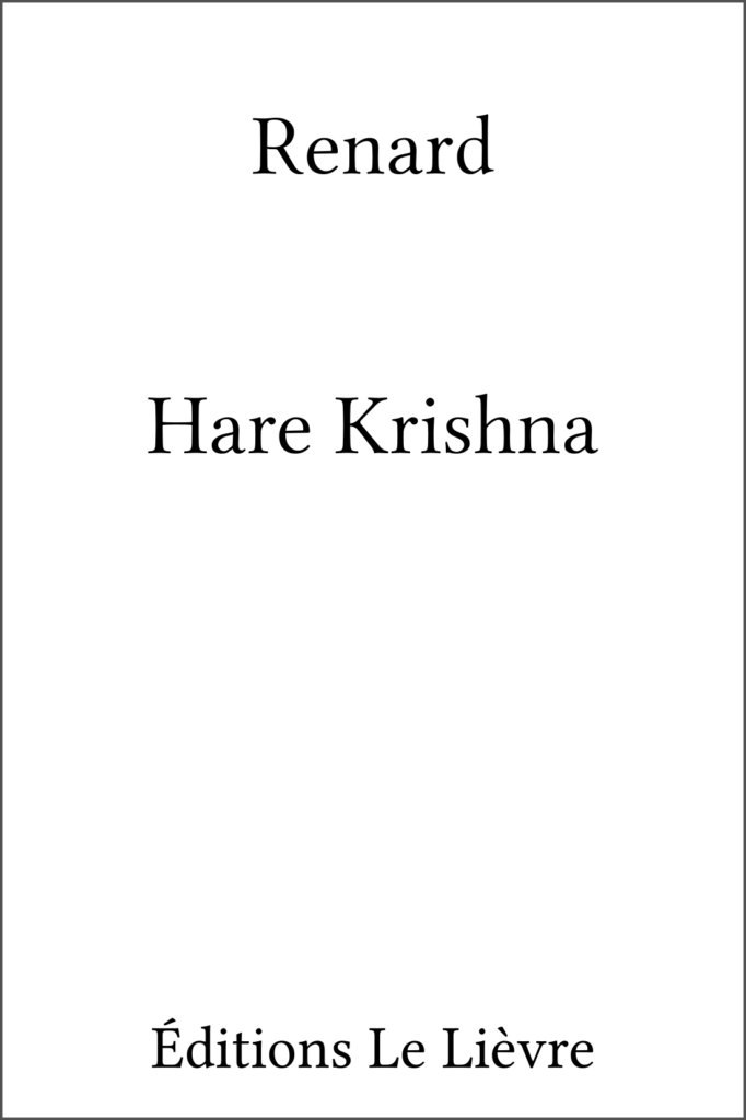 Couverture de Hare Krishna par Renard